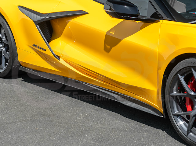 2023-UP CHEVROLET CORVETTE C8 Z06 & E-RAY | SDP PERFORMANCE TRACK STYLE SIDE SKIRTS ROCKER PANEL GROUND EFFECTS