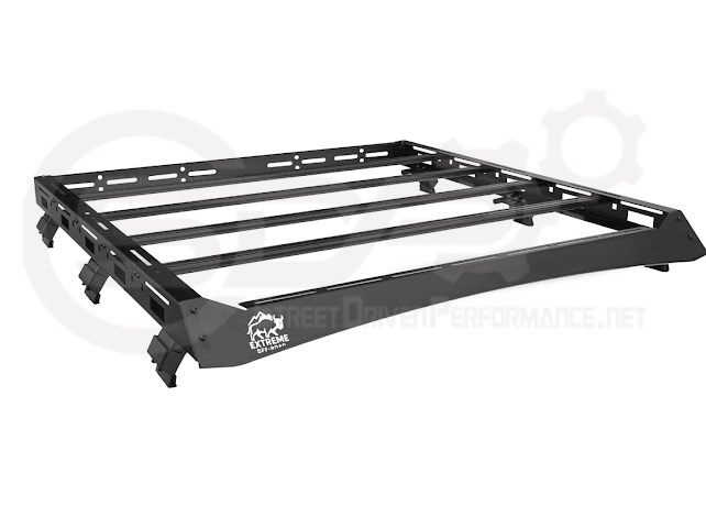 2018-UP JEEP WRANGLER JL & 2020-PRESENT JEEP GLADIATOR JT | CARBON STEEL BLACK TOP ROOF CARGO RACK (FULL & HALF LENGTH)
