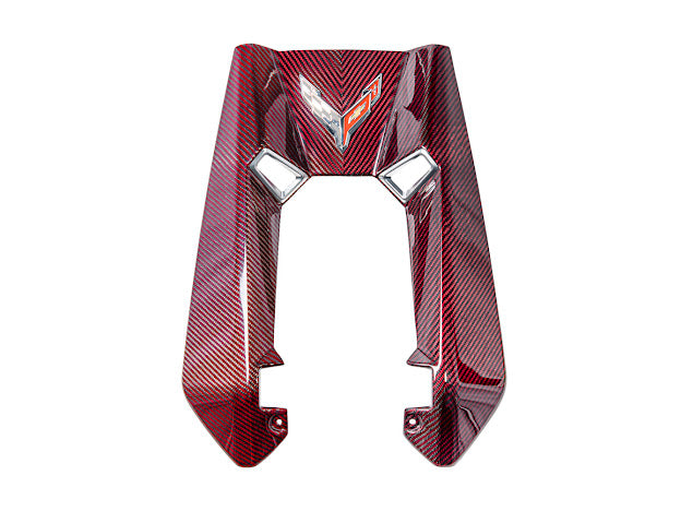 2023-Up Corvette C8 Z06 Coupe | RED CARBON FIBER Engine & Bay Panel Cover