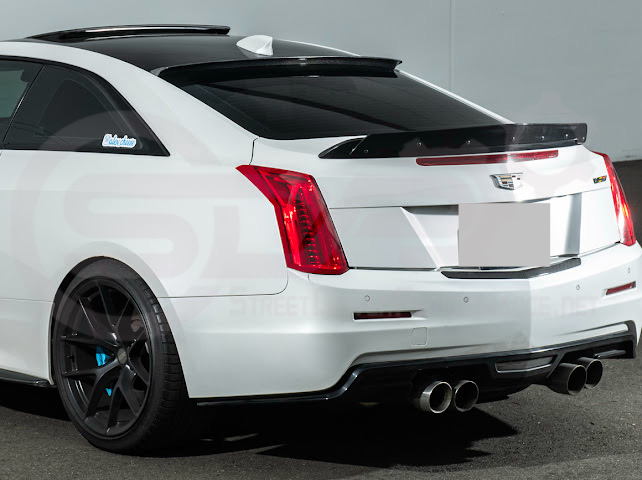 2013-2018 Cadillac ATS ATS-V Coupe | Carbon Fiber Rear Roof Top Window Spoiler Wing