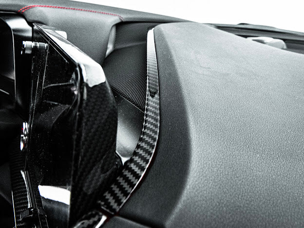 2020+ CHEVROLET CORVETTE C8 CARBON FIBER UPPER DASH PAD TRIM COVER KIT