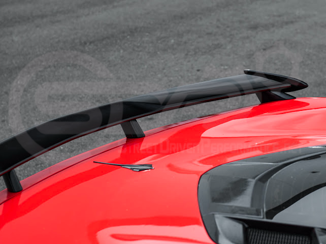 2020-Up Corvette C8 Stingray & Z51 |FaceliftedbRear Trunk High Wing Spoiler (Matte Black or Carbon Flash)