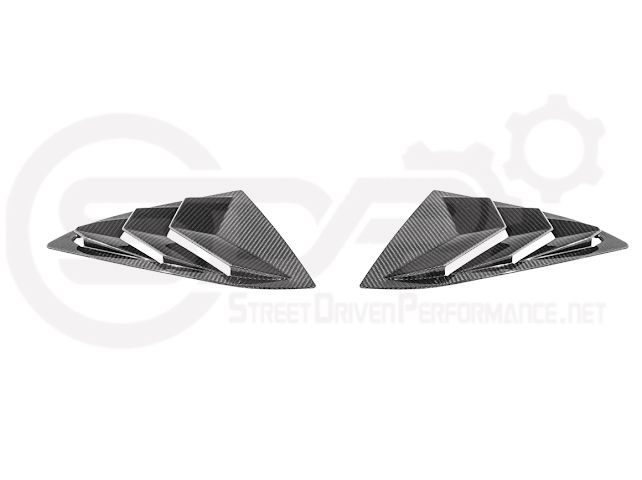 2020-Up Corvette C8 | SDP Performance Style Carbon Fiber Side Quarter Window Louver Sun Shade Cover
