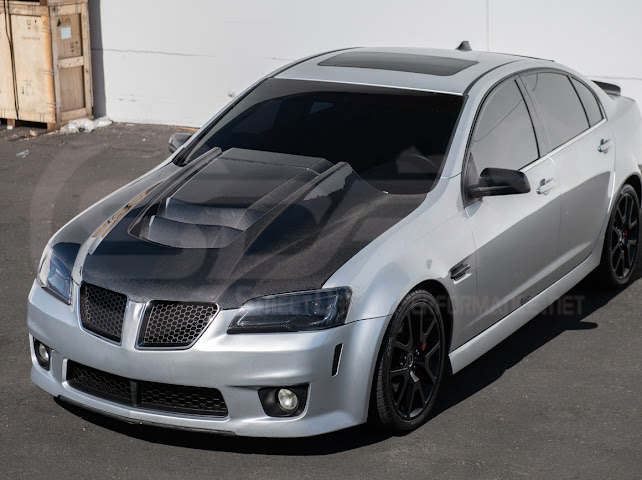 2008-2009 PONTIAC G8 CARBON FIBER ZR1 STYLE FRONT VENTED COWL HOOD
