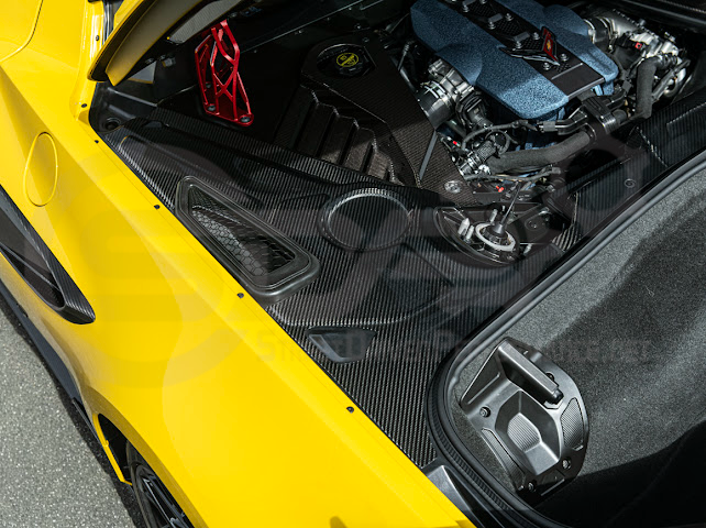 2025-Up Corvette C8 ZR1 | CARBON FIBER Engine Bay Trim Panel Cover Pair