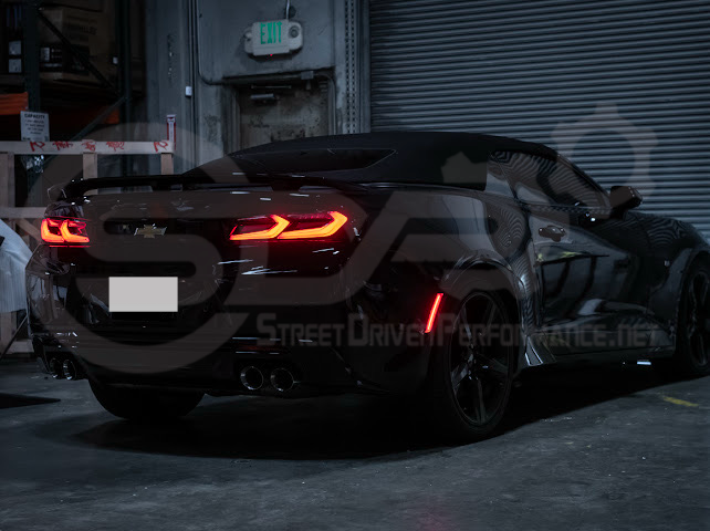 2016-2018 Chevrolet Camaro | C8 Style Sequential Signal LED Rear Taillights Pair (Clear / Red / Smoke Lens)