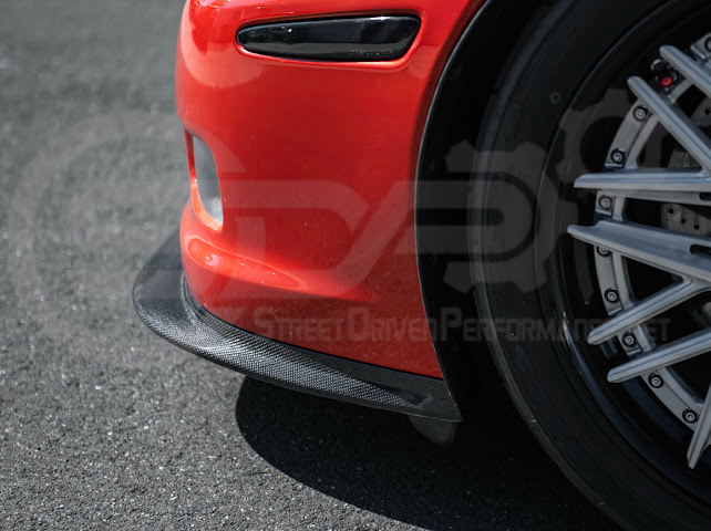 2005-2013 C6 Corvette - 427 /Grand Sport / Z06 / ZR1 | ZRA1 Style Front Splitter Lip Ground Effects (Carbon Fiber or Primer Black)