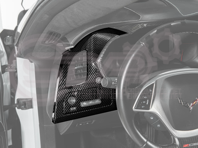 2014-2019 CHEVROLET CORVETTE C7 | DRY CARBON FIBER DRIVER SIDE INSTRUMENT PANEL TRIM COVER