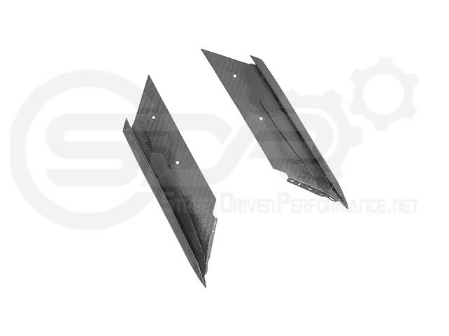 Carbon fiber side fender intake vent door for 2023+ Corvette C8 E-Ray and Z06, replacement air scoop trim by Street Driven Performance.