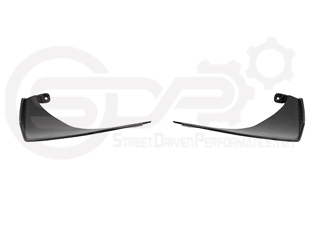 2023-UP CORVETTE C8 Z06, E-RAY, ZR1 | Z07 PERFORMANCE PACKAGE CARBON FIBER FRONT BUMPER SIDE CANARDS DRIVE PLANES PAIR