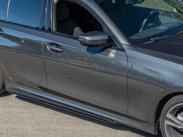 2019-Up BMW G20 3-Series | M-Sport Style GLOSSY BLACK Side Skirts Rocker Panel Ground Effects