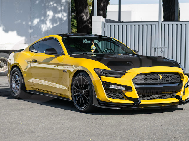 2018-2023 FORD MUSTANG S550 | GTD STYLE ALUMINUM FRONT AIR VENTED HOOD