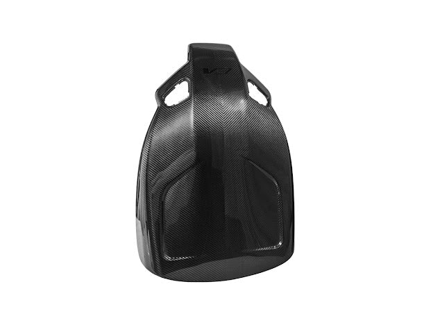 Cadillac ATS-V sedan Recaro carbon fiber seat rear panel cover replacement for driver and passenger sides, by Street Driven Performance.