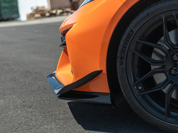 2023-Up Corvette C8 Z06 & E-Ray | “Z07 Performance Package” PAINTED CARBON FIBER Lip Splitter Ground Effects with Canards
