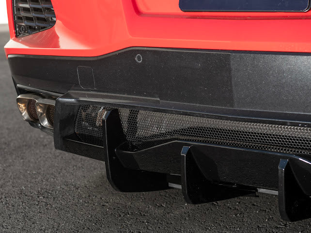 2020-Up Corvette C8 STINGRAY & Z51 | CARBON FLASH 3Pcs Rear Bumper *ADD-ON* Diffuser Lip