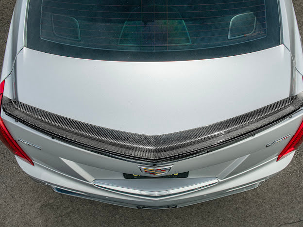 2016-2019 Cadillac ATS-V Sedan  | Wickerbill Trunk Spoiler Wing Carbon Fiber
