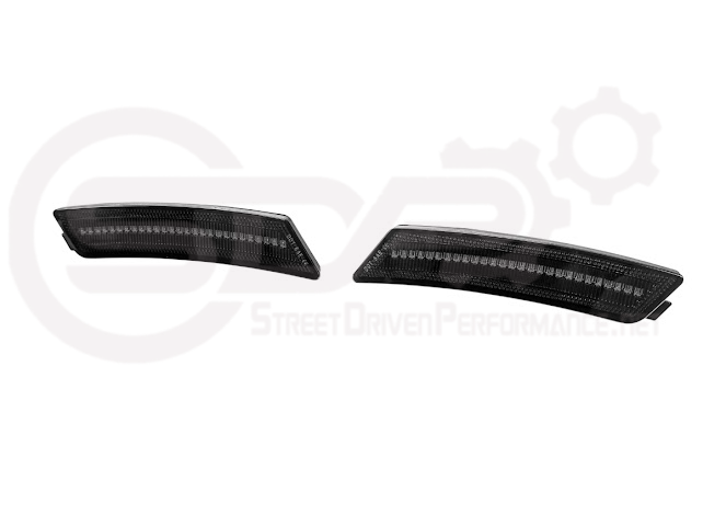 2020-Up Cadillac CT5 | Front Bumper Amber LED Reflector Light Side Marker Pair (Clear, Amber or Smoke Lens)