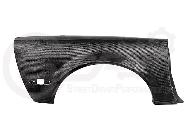 Factory style carbon fiber front and rear widebody fenders for 1997-2004 Chevrolet Corvette C5 hatchback by Street Driven Performance.