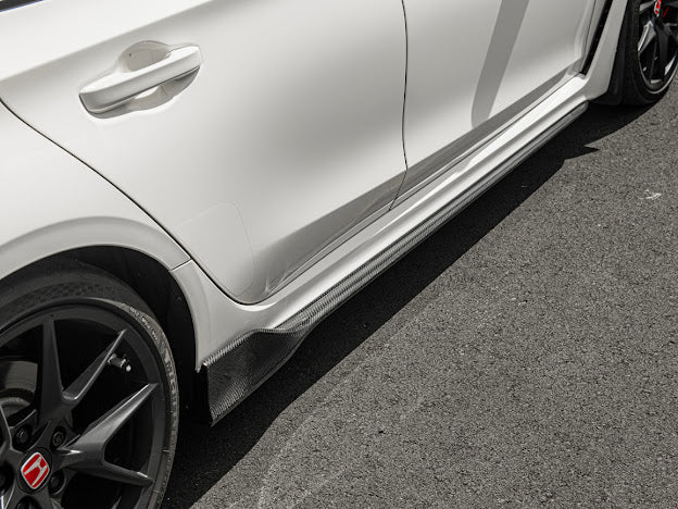 2022-UP HONDA CIVIC TYPE R | JDM STYLE CARBON FIBER SIDE SKIRTS ROCKER PANELS GROUND EFFECTS