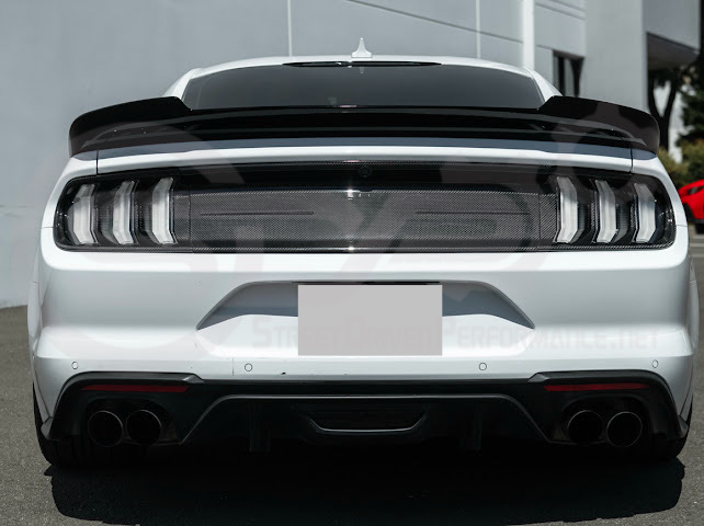2018-2023 FORD MUSTANG S550 | CARBON FIBER FACTORY STYLE REAR TRUNK DECK LID APPLIQUE PANEL COVER