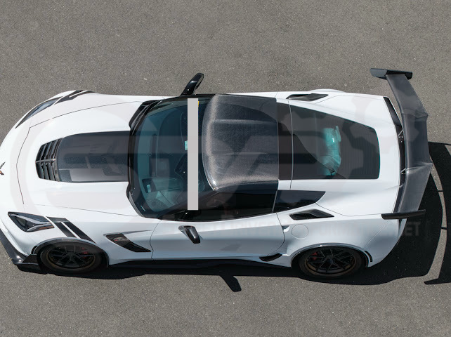 2014-2019 C7 Chevrolet Corvette | Dry Carbon Fiber Tape On Roof Side Molding Trim Cover