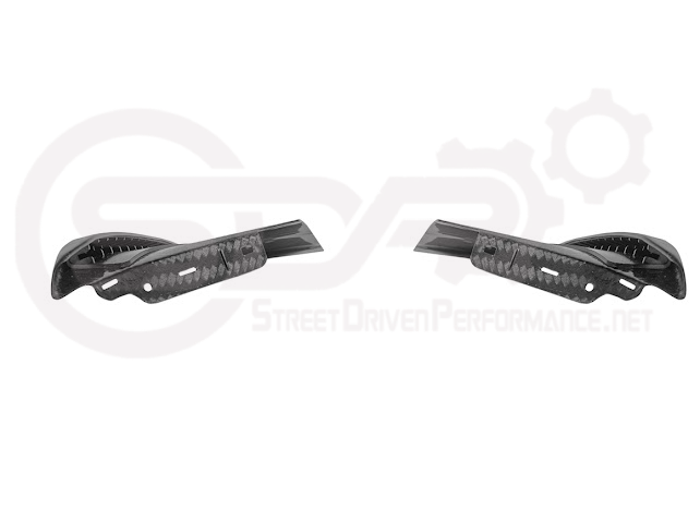 Carbon fiber side fender vents for 2023 Corvette C8 E-Ray and Z06, replacement air scoop trim by Street Driven Performance.