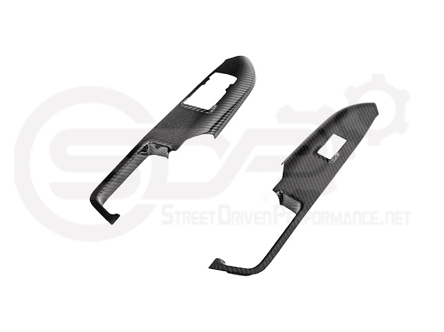 2015-2023 FORD MUSTANG S550 | CARBON FIBER SIDE DOOR GLASS LIFTING PANEL COVER TRIM
