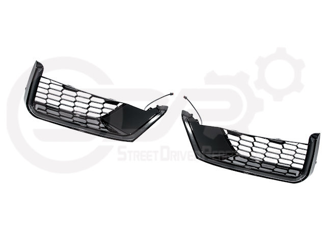 2024-Up For Mustang S650 Dark Horse Style Bumper | Side Intake LED Grille DRL Light Bar Pair