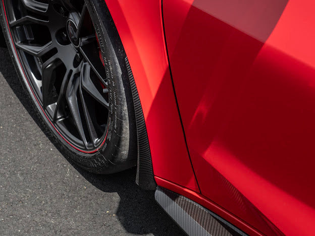2023-Up Corvette C8 Z06 & E-RAY | Extended Hydro-Dipped Carbon Fiber Front & Rear Mud Flap Splash Guards