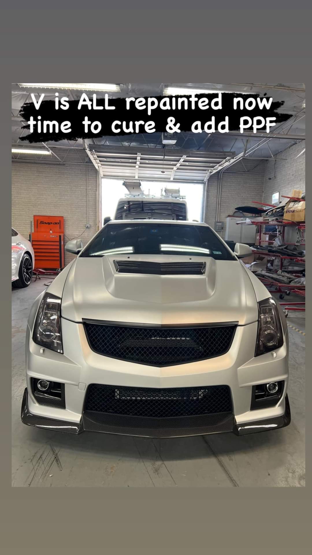 2009-2015 Cadillac CTS-V V2 SDP Aggressive Style Carbon Fiber Hood with Vents