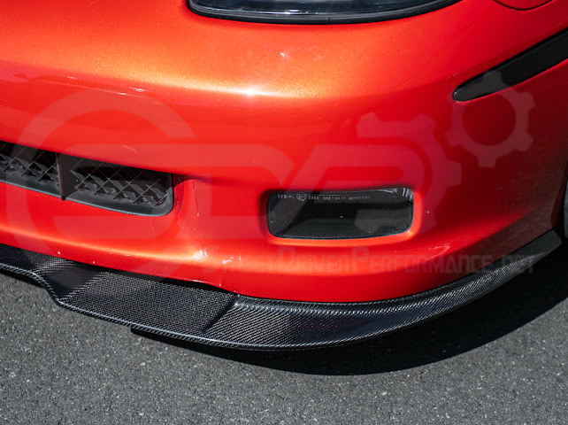 2005-2013 C6 Corvette - 427 /Grand Sport / Z06 / ZR1 | ZRA1 Style Front Splitter Lip Ground Effects (Carbon Fiber or Primer Black)