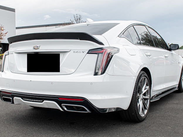 2020-Present Cadillac CT5 Sport / CT5-V / CT5-V Blackwing | Blackwing Style CARBON FIBER Rear Trunk Spoiler Wing