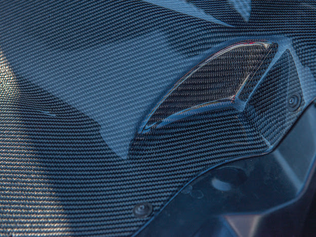 2020+ CHEVROLET CORVETTE C8 HTC | FACTORY STYLE CARBON FIBER ENGINE BAY PANEL COVER REPLACEMENT