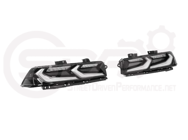 2014-2015 CHEVROLET CAMARO | GM C8 CORVETTE STYLE SEQUENTIAL SIGNAL LED REAR TAILLIGHT PAIR (CLEAR OR SMOKE TINTED LENSES)