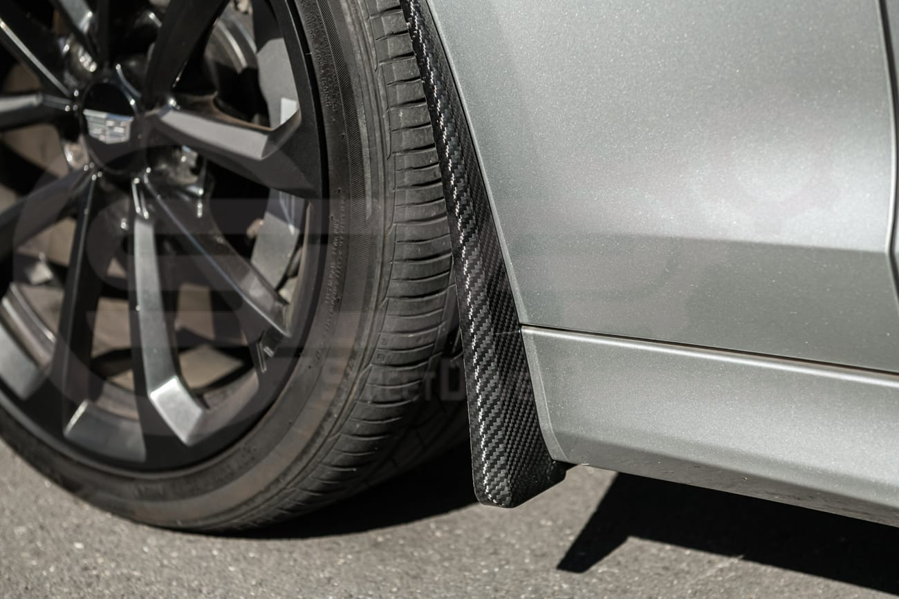 2016-2019 CADILLAC ATS-V SEDAN | SDP PERFORMANCE PACKAGE CARBON FIBER FRONT AND/OR REAR MUD FLAPS SPLASH GUARDS PAIR