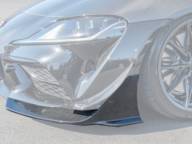 2020-UP TOYOTA SUPRA A91 | CARBON FIBER FRONT SPLITTER LIP GROUND EFFECTS (2 PEICE)