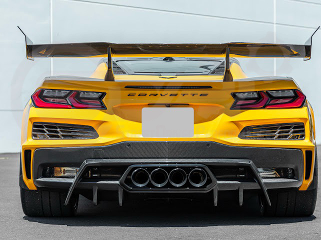 2023-UP CHEVROLET CORVETTE C8 Z06 | SDP PERFORMANCE PACKAGE CARBON FIBER REAR BUMPER FINNED DIFFUSER