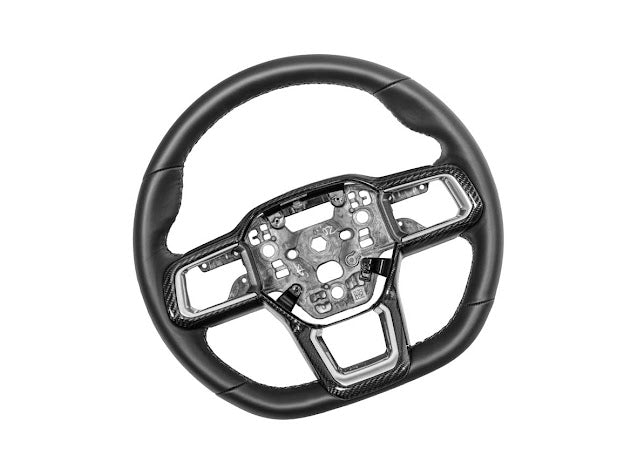 2024-Up Ford Mustang S650 | CARBON FIBER Stick-On Steering Wheel Interior Trim Cover