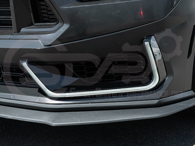 2024-Up For Mustang S650 Dark Horse Style Bumper | Side Intake LED Grille DRL Light Bar Pair