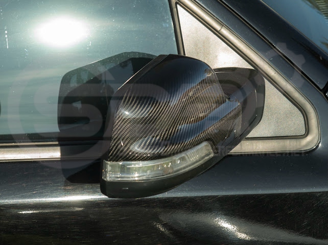 2019-UP RAM 1500 | FACTORY STYLE DRY CARBON FIBER TAPE ON SIDE MIRROR CAP COVERS PAIR