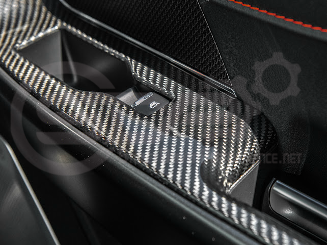 2021-UP FORD F-150 | FACTORY STYLE CARBON FIBER FRONT DOOR GLASS LIFTING PANEL COVER