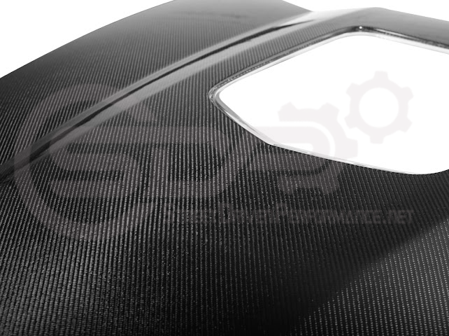 2005-2013 Chevrolet Corvette C6 | ZR1 Style Carbon Fiber Front Hood w/ Clear Window Insert