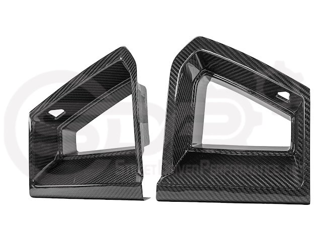 2024-Up Ford Mustang GT | DarkHorse Style CARBON FIBER Side Grille Air Intake Bezel Pair