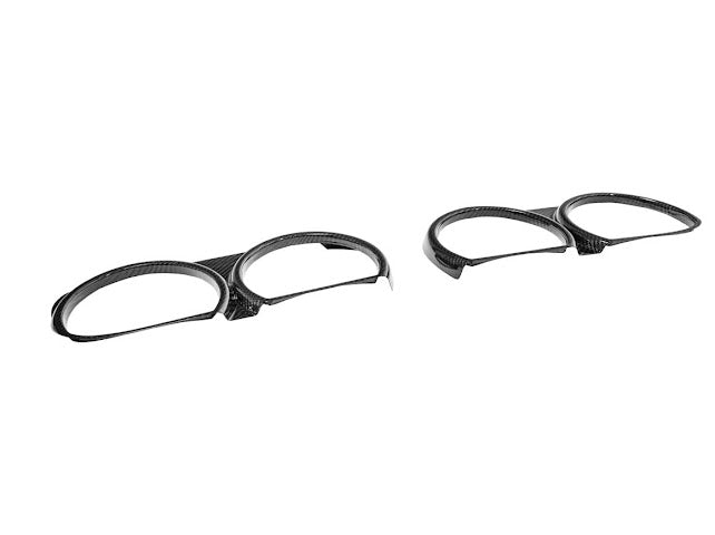 2015-2023 DODGE CHALLENGER | FACTORY STYLE CARBON FIBER HEADLIGHT TRIM COVER W/ FRONT GRILLE INSERT