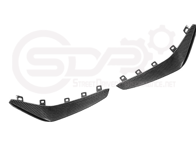 2020-UP CADILLAC CT4-V BLACKWING | CARBON FIBER FRONT LIP SPLITTER WITH CANARDS GROUND EFFECTS