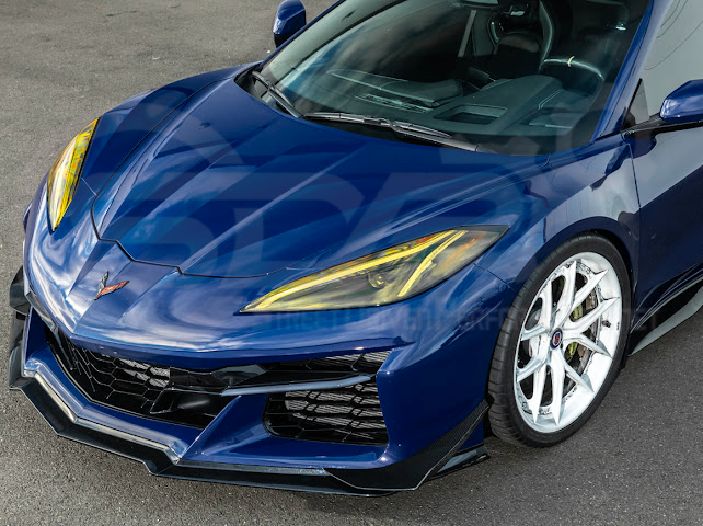 2023-UP CORVETTE C8 Z06, E-RAY, ZR1 | Z07 PERFORMANCE PACKAGE CARBON FIBER FRONT BUMPER SIDE CANARDS DRIVE PLANES PAIR