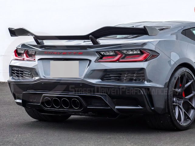 2023-Present Chevrolet Corvette C8 Z06 & E-Ray | Z06 GM Factory Style CARBON FIBER Rear High Wing Spoiler W/ Z07 Performance Package