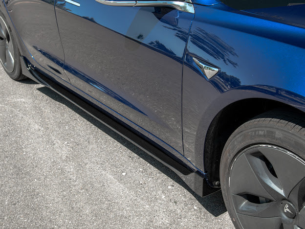 2017-UP TESLA MODEL 3 PERFORMANCE SIDE SKIRTS ROCKER PANEL GROUND EFFECTS