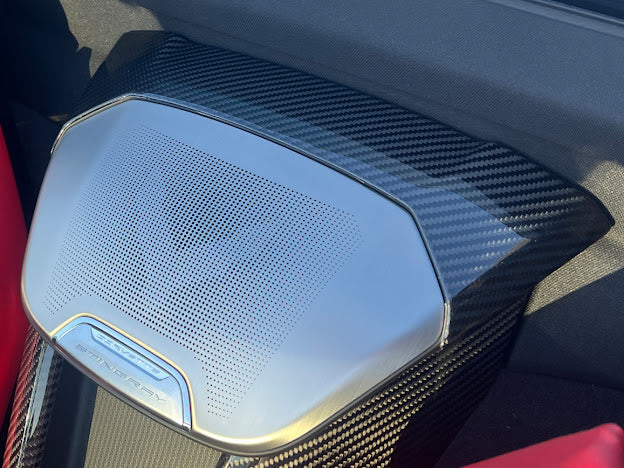 2020+ CORVETTE C8 CONVERTIBLE | CARBON FIBER INTERIOR WATERFALL SPEAKER GRILLE