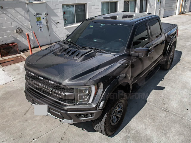 2021-UP F-150 RAPTOR | FACTORY STYLE CARBON FIBER SIDE FENDERS & VENTS REPLACEMENT